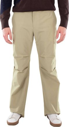 Ferragamo Logo-Patch Cotton Cropped Trousers In Beige/khaki