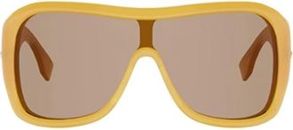 Fendi Screen Zonnebril - Dames - Zonnebrillen - Geel - ONE Size - Accessoires