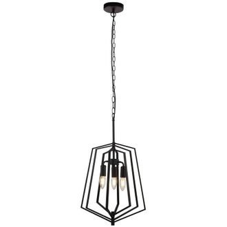 Searchlight Searchlight SLINKY - 3 Light Metal Adjustable Matt Black Cage Ceiling Pendant