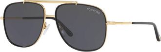Tom Ford Benton Grey Pilot Unisex Sunglasses FT0693 30A 58