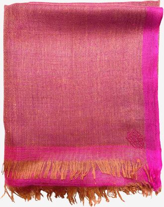 Pink Maharani Schal aus Kaschmir Double Weave