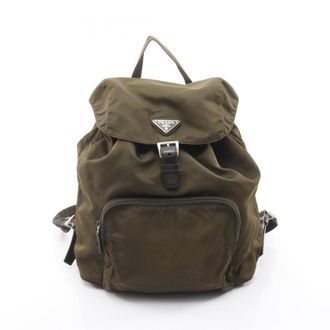 Prada Khaki Nylon Backpack (Pre-Owned)