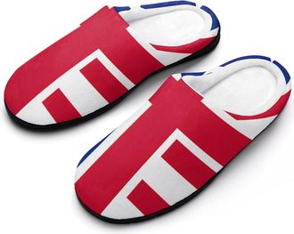 Generic UK U Flag Mens House Slippers Memory Foam Washable Cotton Slip on Home Shoes