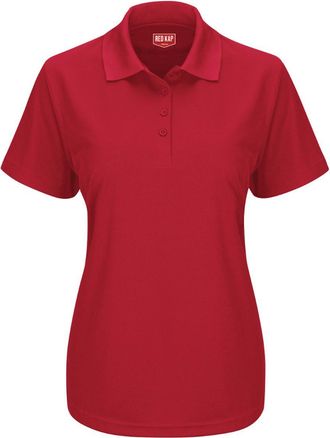 Red Kap Womens Short Sleeve Performance Knit Pocketless Core Polo