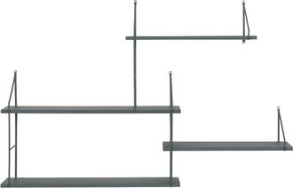 House Nordic Estante de pared de madera y metal - Verde