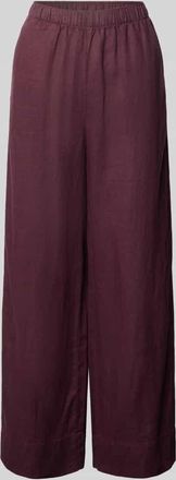 Mango Stoffhose mit elastischem Bund Modell LINO in Lila, Gr&ouml;&szlig;e XL