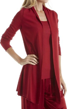 Pj Harlow Amelia Knit Cardigan In Red
