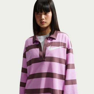 Nike Womens Nike Sportswear Oversized Top in Purple | IQ0440-503
