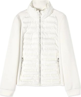 Oltre Jassen, Dames, Wit, S, Polyester, Lichtgewicht Pufferjack met Scuba Mouwen