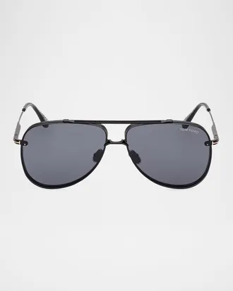 Tom Ford Men & apos;s Leon Metal Aviator Sunglasses