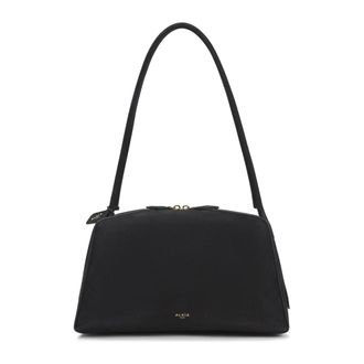Alaia Le Bouledogue Schoudertas - Dames - Schoudertassen - Zwart - ONE Size - Leer - Tassen