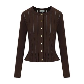 Elisabetta Franchi Coffee Cardigan