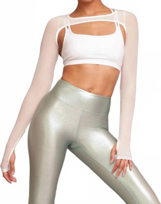 Heroine Sport See-Through Clear Shrug In White