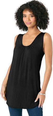 Roaman's Ultra Drape Tank Top in Black at Nordstrom, Size 32