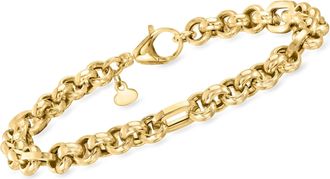 Ross-Simons Italian 6mm 10kt Yellow Gold Rolo-Link Bracelet