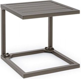 BIZZOTTO Mesa De Centro Para Exterior En Aluminio Caff&egrave; Hilde Yk14 40x40x H40 Cm