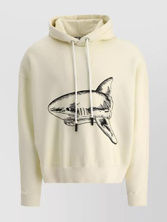 Palm Angels cotton logo print hoodie