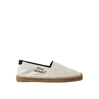 Saint Laurent Espadrilles, female, Beige, Size: 5 1/2 US Chic Embroidered Espadrilles Casual Style