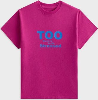 Guizio Womens Too Blessed Tee In Pink