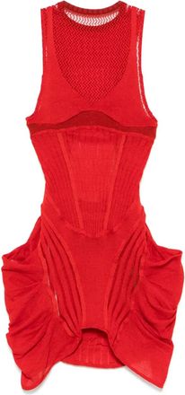 Isa Boulder Gebreide mini-jurk - Rood