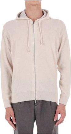 Eleventy Maglione con zip integrale e cappuccio - - Sweatshirts & Hoodies - Uomo - Beige - S