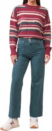 Dear John Denim Holly High Rise Straight Jeans In Deep Teal
