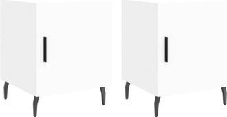 vidaXL Vidaxl - Mesitas de noche 2 uds madera de ingeniería blanco 40x40x50 cm