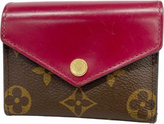 Louis Vuitton Brown Fuchsia Wallet (Tri-Fold) (Pre-Owned)