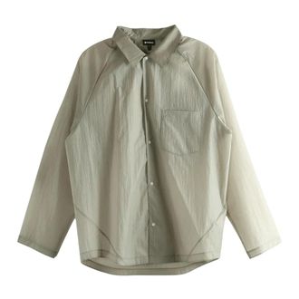 Goldwin Goldwin - Sheer Nylon Wind Shirt - Heren - Overhemden - Beige - Maat: 2XL Nylon