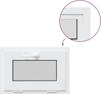 vidaXL Ventana De S&oacute;tano risor 60x40 Cm Oscilobatiente 3 Cristales Vidaxl