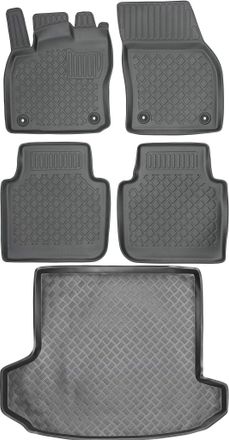 OEM Skoda Kodiaq Suv A Partir De 2017 Set - Alfombrillas Para Coche + Alfombrilla Para Maletero