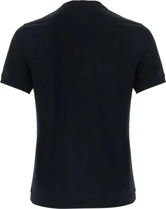Giorgio Armani Logo-Embroidered Bamboo Jersey T-Shirt - Black