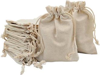No Brand 24 Bolsas De Tela, Bolsas De Algod&oacute;n, Bolsas De Yute Con Cord&oacute;n, Bolsas De Lino Reutilizables, Bolsas De Tela Para Bodas, Fiestas, 3040cm