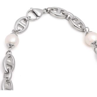 Nialaya Mariner Pearl Chain in Silver at Nordstrom