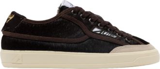 Autry Pony Hair Leather Low-Top Sneakers