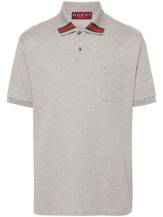 Gucci Web polo shirt - Grey