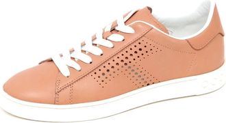 Tod's Donkerblush geperforeerd schoenmodel - Dames - Sneakers - Roze - 37 1/2 EU - Leer - Schoenen