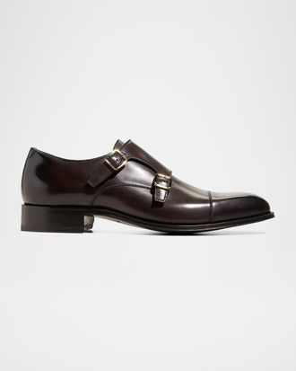 Tom Ford Men & apos;s Claydon Leather Double Monk Strap Loafers