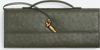 Bottega Veneta Andiamo Clutch - Green - Women - 100% Ostrich Leather