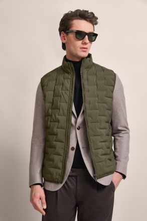 Bugatti Steppweste BUGATTI, Herren, Gr. 3XL, gr&uuml;n (oliv), 100% Polyester, unifarben, normal, ohne Ausschnitt, Westen Steppweste, im sportiven Look