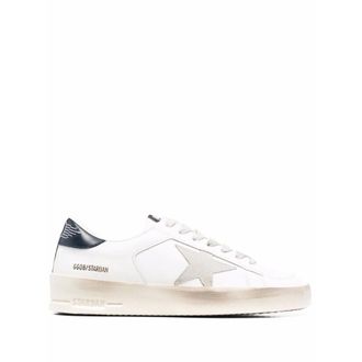 Golden Goose Sneakers, female, White, Size: 9 US Leather Sneakers with Star Patch