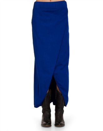 Les Tien Milly Scallop Wrap Skirt In Electrico