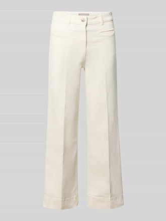 Christian Berg Cropped Jeans mit Paspeltaschen in Ecru, Gr&ouml;&szlig;e 34