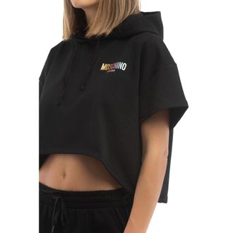 Moschino Womens Black Cotton Sweatshirt Clothing