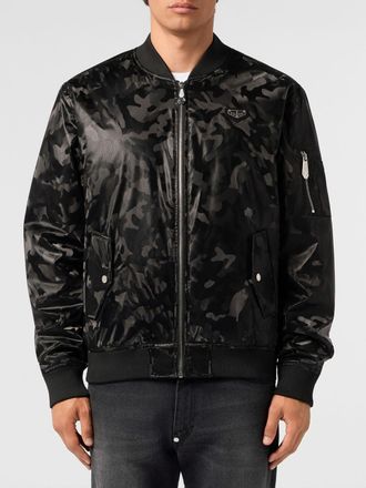 Philipp Plein Bomber in nylon idrorepellente con fantasia camouflage