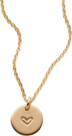 Made by Mary Heart Disc Necklace in Silver at Nordstrom