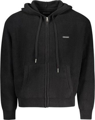 Guess Long Amnic Cardigan met capuchon - Heren - Vesten met rits - Zwart - 2XL - Katoen - Hoodies & sweatvesten