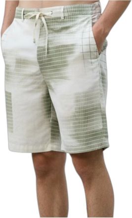 Calvin Klein Korte Broeken, Heren, Beige, L, Diffused AOP Relaxed Straight Shorts