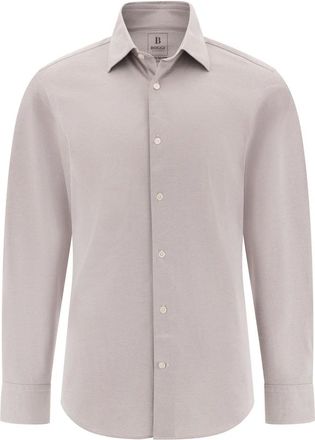 Boggi Milano Overhemden, Heren, Beige, M, Katoen, Regular Fit Japans Jersey Polo Shirt