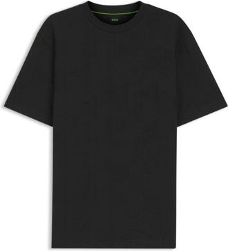 BOSS Cotton T-shirt with 3D-jacquard pattern